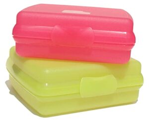 tupperware sandwich keepers set of 2 pink and green