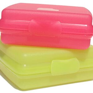 Tupperware Sandwich Keepers Set of 2 Pink and Green
