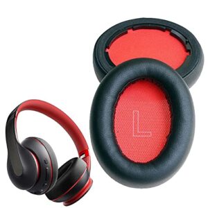 v-mota earpads compatible with soundcore anker life q10 / q10bt wireless headset,replacement cushions repair part (black+red)