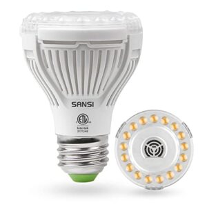 sansi grow light bulb with coc technology, full spectrum 10w grow lamp (150 watt equiv) with optical lens for high ppfd, perfect for seeding and growing of indoor plants, flowers and garden, upgraded