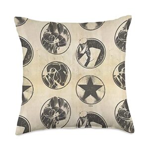 marvel avengers charcoal super hero icons throw pillow, 18x18, multicolor