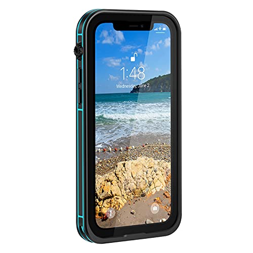 iPhone 12 Case Dropproof, Waterproof Durtproof Snowproof 360-degree Protection Case with Self-contained Protective Film,6.1 inch (5G).Blue