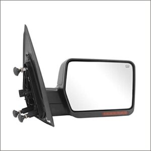 PZ Towing Mirrors Replacement Fit for 2004-2006 F150, POWER HEATED,W/AMBER SIGNAL,BLACK,RIGHT(Passenger Side)