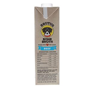 Brutus Bone Broths Beef Bone Broth Wet Dog Food, 32 oz.