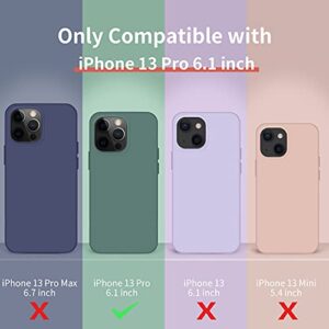 Cordking Designed for iPhone 13 Pro Case, Silicone Ultra Slim Shockproof Protective Phone Case with [Soft Anti-Scratch Microfiber Lining], 6.1 inch, Clove Purple