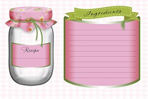 mason pink recipe card pack of 40 cooking baking fun recipe card canning 4x6 mason jar