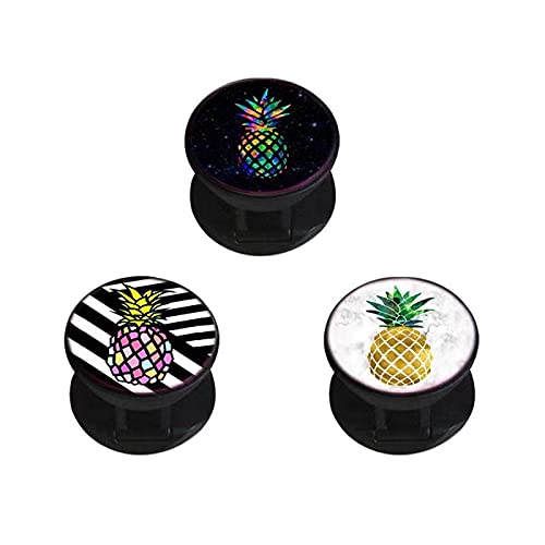 3 Pieces New Version Phone Holder Pineapple Expanding Grip Stand Finger Ring Kickstand for Smartphone and Tablets