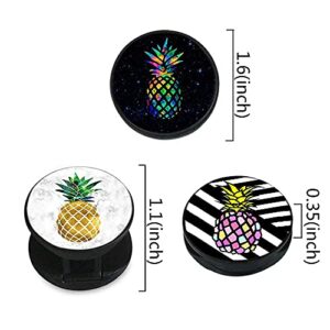 3 Pieces New Version Phone Holder Pineapple Expanding Grip Stand Finger Ring Kickstand for Smartphone and Tablets