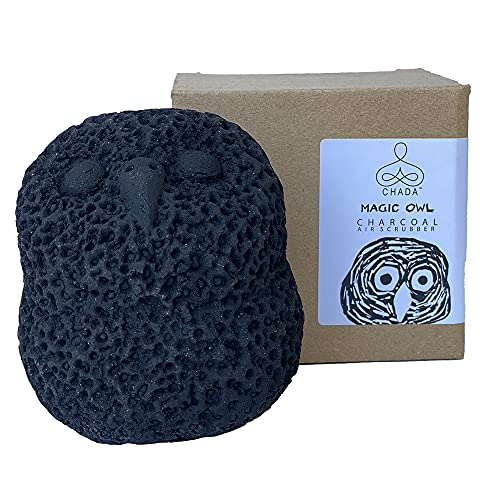 Chada Magic Owl : Activated Charcoal Decorative Deodorizer, No Chemicals, Natural Room Odor Eliminator, Neutralizer, Absorb Smoke Smell, size 420g