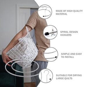 BESPORTBLE 2pcs Laundry Hanger Spiral Bed Sheet Rack Rotating Clothes Scarf Blanket Drying Hanger Spiral Space Saving Clothing Drying Holder