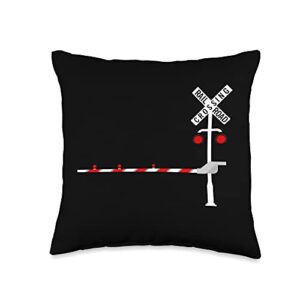 trini5 party railroad crossing barrier sign halloween costume diy funny throw pillow, 16x16, multicolor