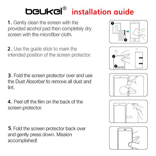 beukei (3 Pack) Compatible for ZTE Z6250 / ZTE ZMax 10 Screen Protector Tempered Glass, Touch Sensitive,Case Friendly, 9H Hardness