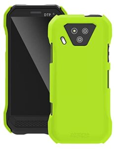 wireless protech case compatible with kyocera duraforce ultra 5g phone model e7110 (verizon), durable slim soft touch smooth hard cover case (lime green)