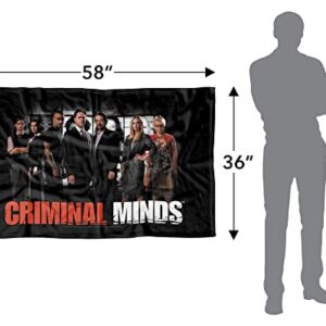 LOGOVISION Criminal Minds The Brain Trust Officially Licensed Fleece Blanket 36" x 58"