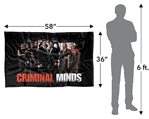 LOGOVISION Criminal Minds The Brain Trust Officially Licensed Fleece Blanket 36" x 58"