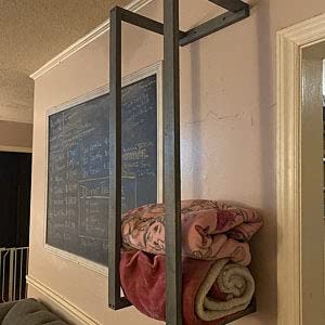 Blanket rack | blanket storage | Shelf/Towel storage | farmhouse rustic decor | Blanket Ladder (48, Weathered Grey)