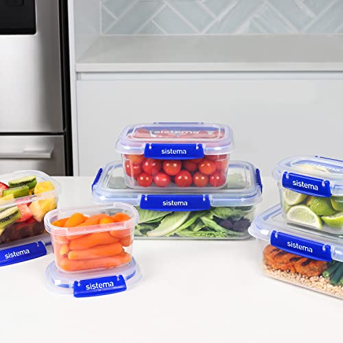 Sistema KLIP IT PLUS Food Storage Containers | 6 Piece Airtight Containers Set | Leak-Proof Seal | Easy Locking Clips | BPA-Free