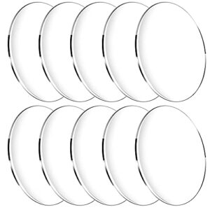 10 pieces clear circle acrylic sheet, 1/8" thickness, 4 inch plexiglass circle acrylic disc transparent round acrylic blank sign for name cards, cricut cutting, painting and diy projects