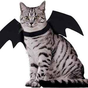 Irichna 2Pack Puppy Cat Bat Wings for Halloween Party Costume, Dog Cat Cosplay Bat Costume, Cute Puppy Cat Dress Up Clothes