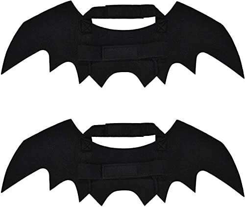 Irichna 2Pack Puppy Cat Bat Wings for Halloween Party Costume, Dog Cat Cosplay Bat Costume, Cute Puppy Cat Dress Up Clothes