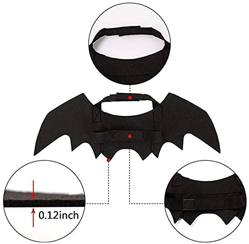 Irichna 2Pack Puppy Cat Bat Wings for Halloween Party Costume, Dog Cat Cosplay Bat Costume, Cute Puppy Cat Dress Up Clothes