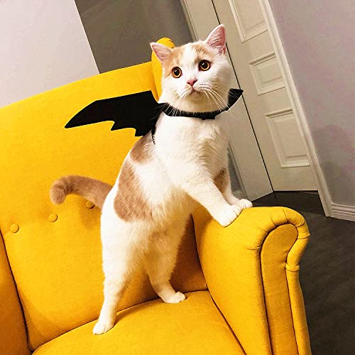 Irichna 2Pack Puppy Cat Bat Wings for Halloween Party Costume, Dog Cat Cosplay Bat Costume, Cute Puppy Cat Dress Up Clothes