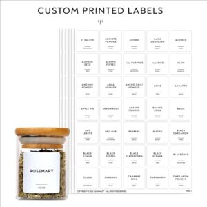 Laramaid 2.5oz 20Packs Glass Jars Set, Cylinder Spice Jars with Bamboo Lids and Customized Labels, Food Storage Container Canisters for Home Kitchen, Spice, Herbs, Seasoning, Seed, Tea, Sugar, Salt