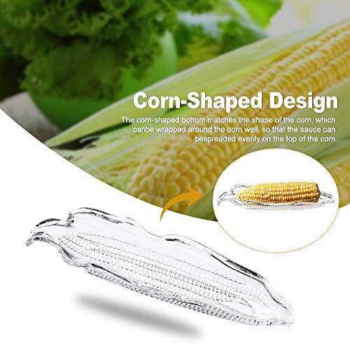 4pcs Corn Tray, Corn On The Cob Plastic Tray, Family Barbecue Tool BBQ Transparent Corn Dish, Corn Holders Skewers Trays Storage Container Party Dinnerware Sets