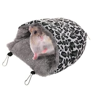 hamster warm nest cave, small animals plush house, guinea pig cold weather hanging hammock, pets cold-proof bedding hideout for sugar glider squirrel hamster parrot mice chinchilla flying rat