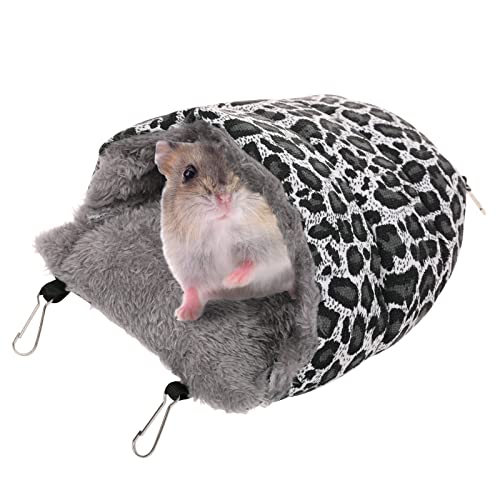 Hamster Warm Nest Cave, Small Animals Plush House, Guinea Pig Cold Weather Hanging Hammock, Pets Cold-Proof Bedding Hideout for Sugar Glider Squirrel Hamster Parrot Mice Chinchilla Flying Rat