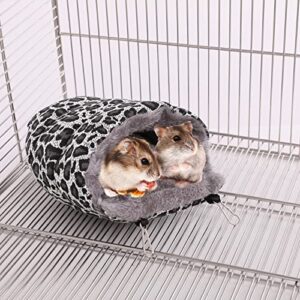 Hamster Warm Nest Cave, Small Animals Plush House, Guinea Pig Cold Weather Hanging Hammock, Pets Cold-Proof Bedding Hideout for Sugar Glider Squirrel Hamster Parrot Mice Chinchilla Flying Rat