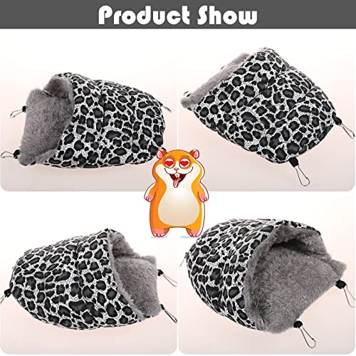 Hamster Warm Nest Cave, Small Animals Plush House, Guinea Pig Cold Weather Hanging Hammock, Pets Cold-Proof Bedding Hideout for Sugar Glider Squirrel Hamster Parrot Mice Chinchilla Flying Rat