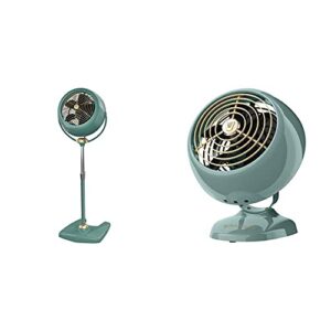 vornado vfan sr. pedestal vintage air circulator fan, green & vfan mini classic personal vintage air circulator fan, green