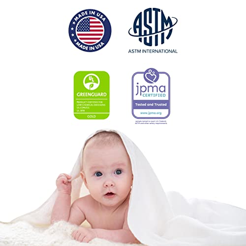 Dream On Me Starbright Breathable Fiber Crib and Toddler Mattress, Greenguard Gold Certified, Periwinkle