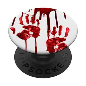 Cute Bloody Hand Halloween Blood Dripping Horror PopSockets Swappable PopGrip