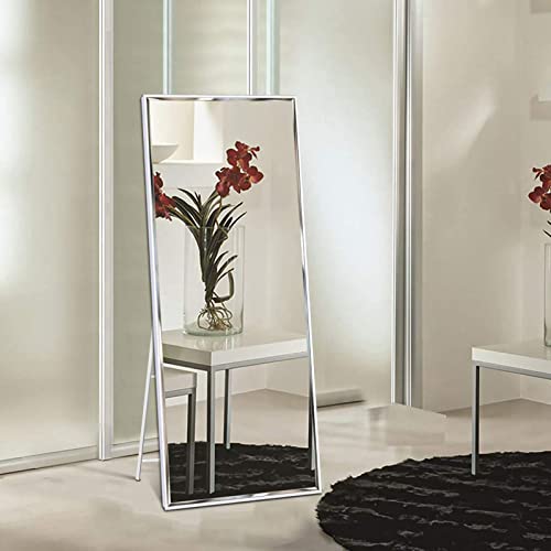 Amazon Brand – Pinzon Full Length Mirror 65"x24", Large Floor Mirror with Frame for Wall Hanging and Standing, White