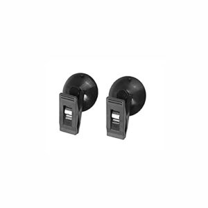 dazqqc 2 pieces suction cup with clip card holder clip for for hanging home office accessories (black)