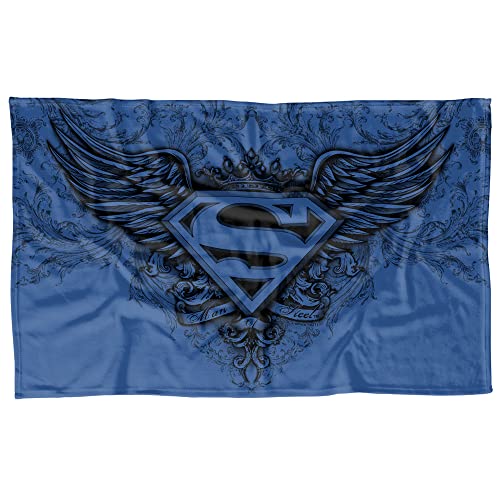 LOGOVISION Superman Superman Winged Logo Officially Licensed Fleece Blanket 36" x 58"