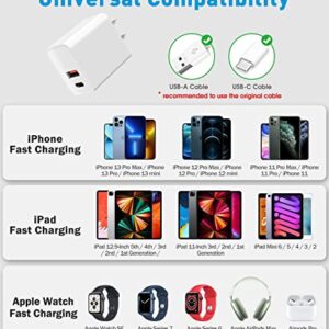 USB C Wall Charger Block,20W Dual Port Cube,Fast Charging Plug Compatible with Apple Watch Series 8 7 6 SE iPhone 14/13/12 Mini/Pro/Pro Max/11/SE/XR/8 ipad