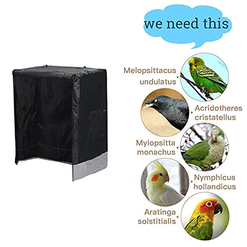 104CM X 69CM X 122CM Large Goodnight Bird Parrot Cage Cover Waterproof Dust Proof Cover Black-Out Birdcage Cover Durable Breathable Washable Material