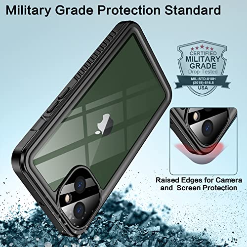 Nineasy Compatible with iPhone 13 Case Waterproof, 360° Full Body Protection Built-in Screen Protector Heavy Duty Cover IP68 Underwater Shockproof Daily-Use Phone Case for iPhone 13 6.1” 5G 2021