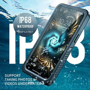 Nineasy Compatible with iPhone 13 Case Waterproof, 360° Full Body Protection Built-in Screen Protector Heavy Duty Cover IP68 Underwater Shockproof Daily-Use Phone Case for iPhone 13 6.1” 5G 2021