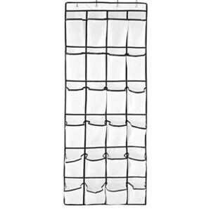 aosome over the door hanging pantry organizer 24 large mesh pockets door storage bag for shoe toys and sundries white
