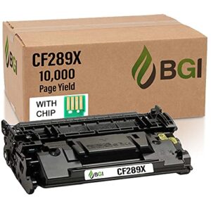 bgi remanufactured toner cartridge for hp 89x cf289x (with chip) for laserjet enterprise m507 m507dn m507dng m507n m507x mfp m528 m528c m528z m528dn m528f | high yield | chip installed | made in usa