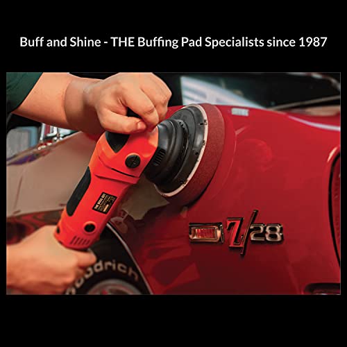 Buff and Shine - Buffing Pads for Long Stroke Long Throw Polishers and Orbitals - URO-TEC 334BN Yellow - Polishing Open Cell Foam - 4 inch Surface|3 inch Hook and Loop (2 Pads)