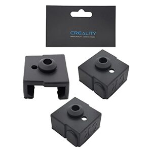 polisi3d 3-pack original creality cr6 se hotend heat block silicone cover socks for cr-6 se, cr-6 max, cr-5 pro cr10 smart 3d printer parts & accessories (silicone socks)