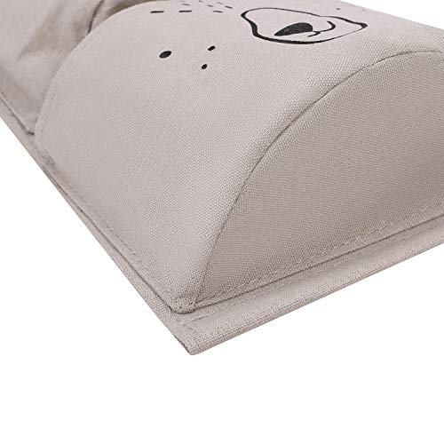 Wall Hanging Storage Bags 3 Pockets Cotton Canvas Fabric Wall Storage Organizer Multifunctional Door Closet Hanging Storage Organizer Waterproof Wall-Mounted Storage Pouch for Bedroom Home Office