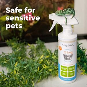 Oxyfresh Premium Terrarium Cleaner – Professional Amphibian & Reptile Terrarium Smell Eliminator – Safe & Quickly Removes Waste & Odors – Streak Free Glass – Bleach Free