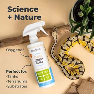 Oxyfresh Premium Terrarium Cleaner – Professional Amphibian & Reptile Terrarium Smell Eliminator – Safe & Quickly Removes Waste & Odors – Streak Free Glass – Bleach Free