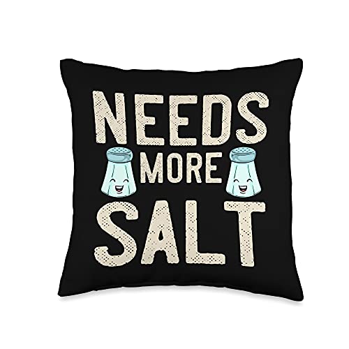 Salt Shaker Needs More Salt Salty Throw Pillow, 16x16, Multicolor